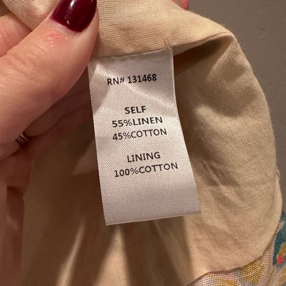 NWT Fate Floral Meet Me in Paris Blazer Jacket Small Open Front Linen Cotton - Picture 8 of 10